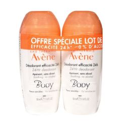 Avene Body Deo 24H Roll-On 50Mlx2