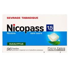 Nicopass 1,5Mg Past Eucal Sans Sucre Plq/96