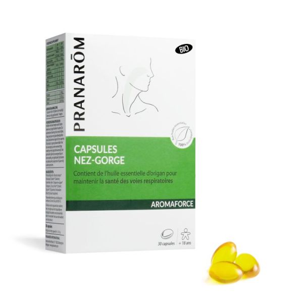 Capsules Nez-Gorge aux Huiles Essentielles - 30 capsules