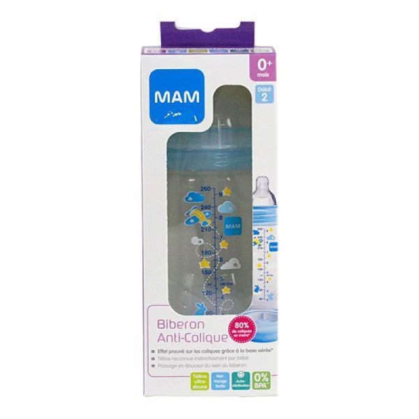 Bib Mam A/Coliq Bleu Deb/2 260Ml