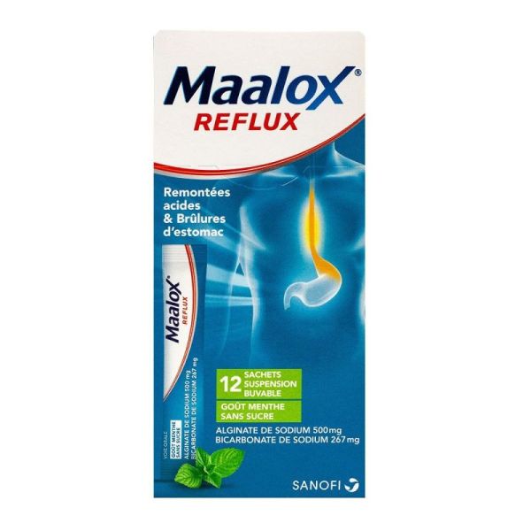 Maalox Reflux Menthe S/S Sach 12