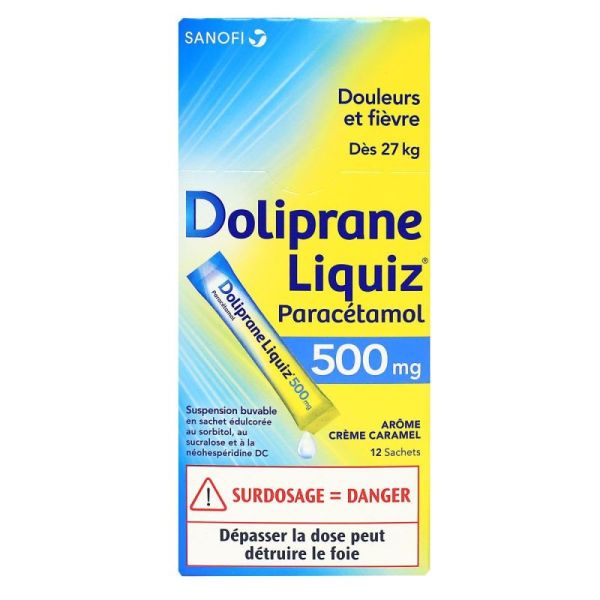 Dolipraneliquiz 500Mg Sachet 12